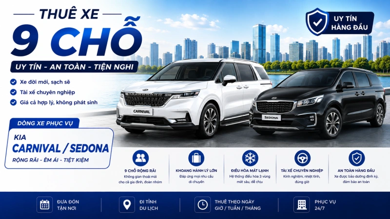 Thuê xe 9 chổ uy tín